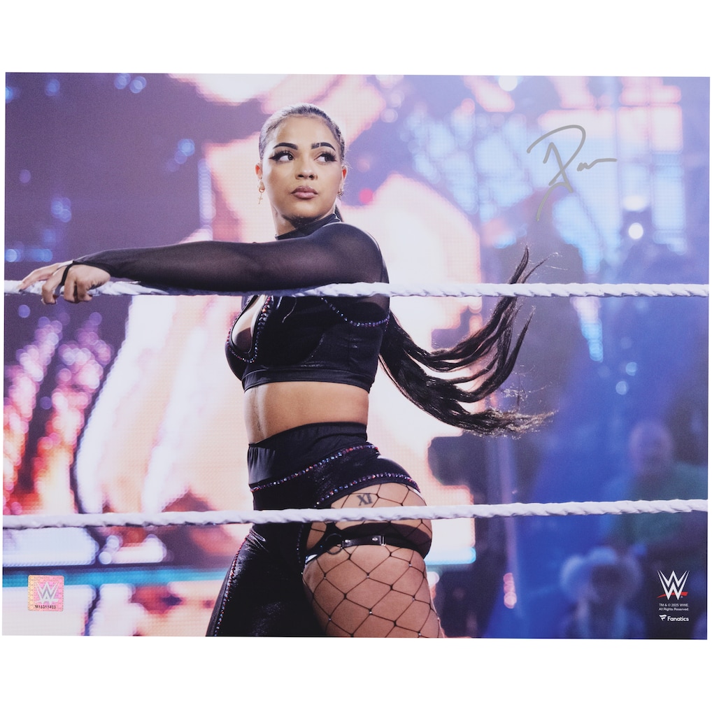 Jaida Parker WWE Autographed 16 x 20 On Ring Apron Photograph