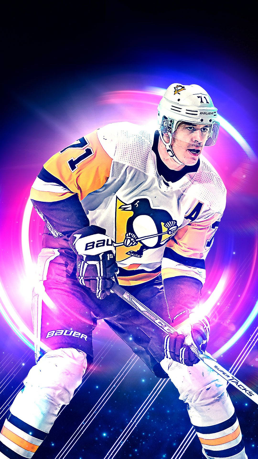 Download Evgeni Malkin Neon Lights Vector Art Wallpaper