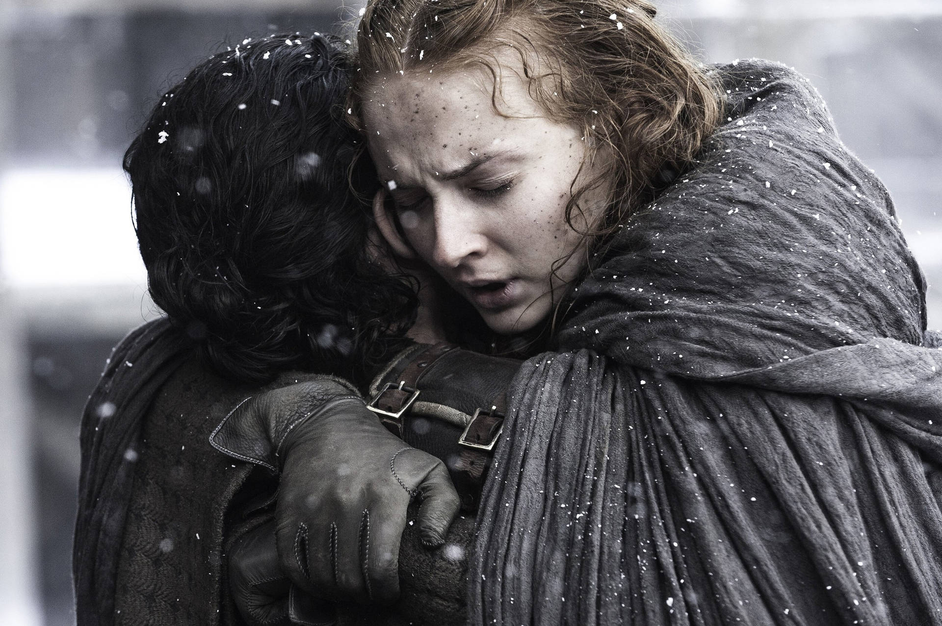Download Sansa Stark Reunited With Jon Snow Wallpaper