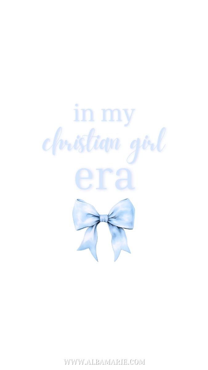 Blue Bow Coquette Christian Wallpaper