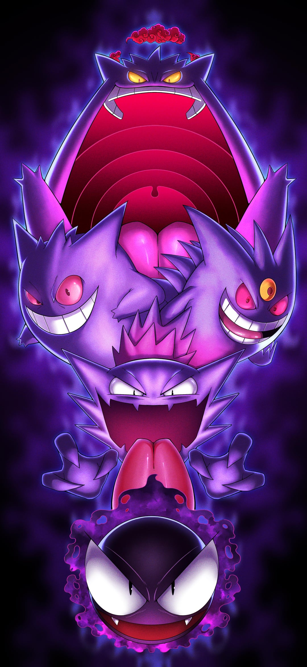 Gengar Evolution Line! A phone wallpaper I made for myself and others to use. Enjoy!