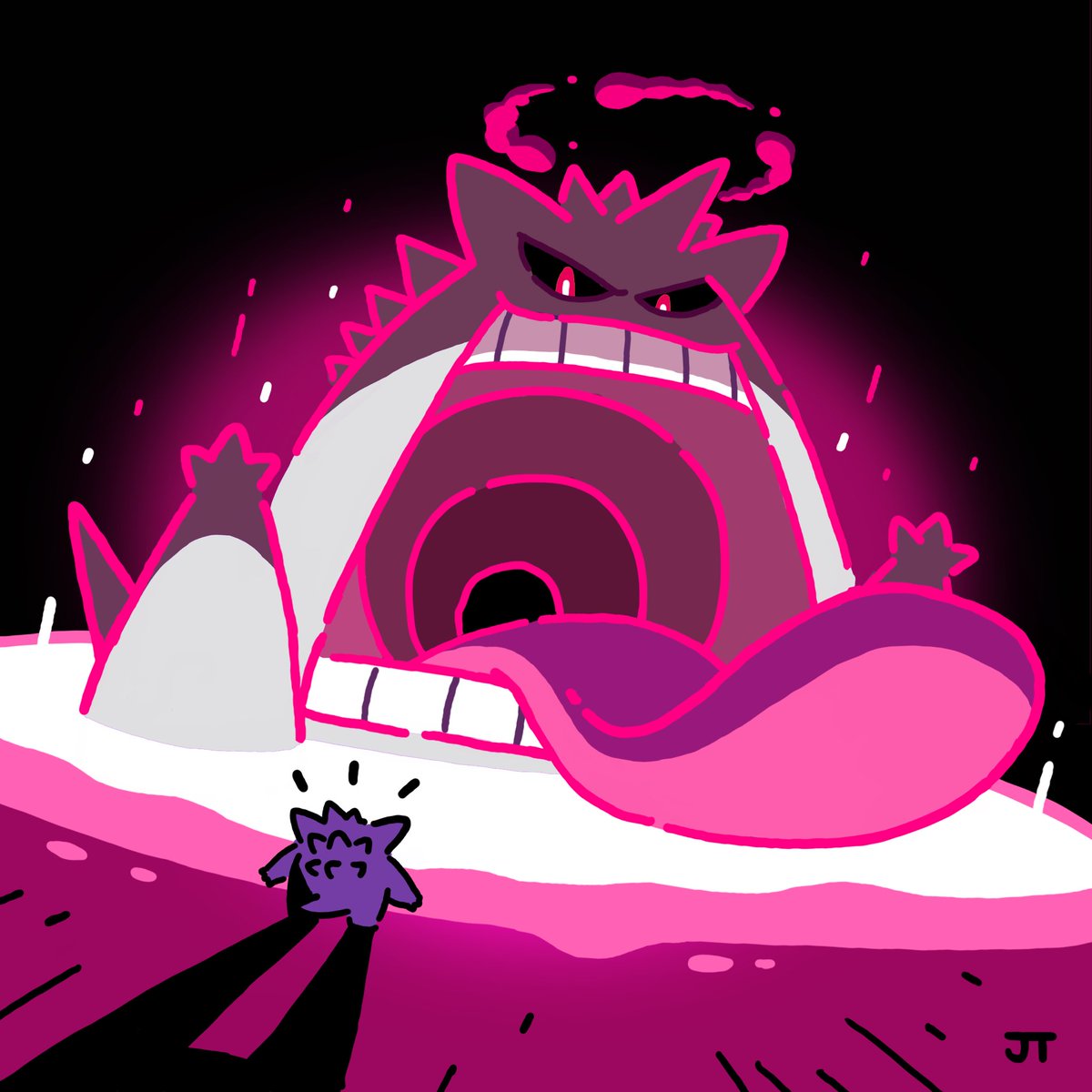 Gigantamax Gengar edition. It was fun choosing spooky shiny colours for this big ghost