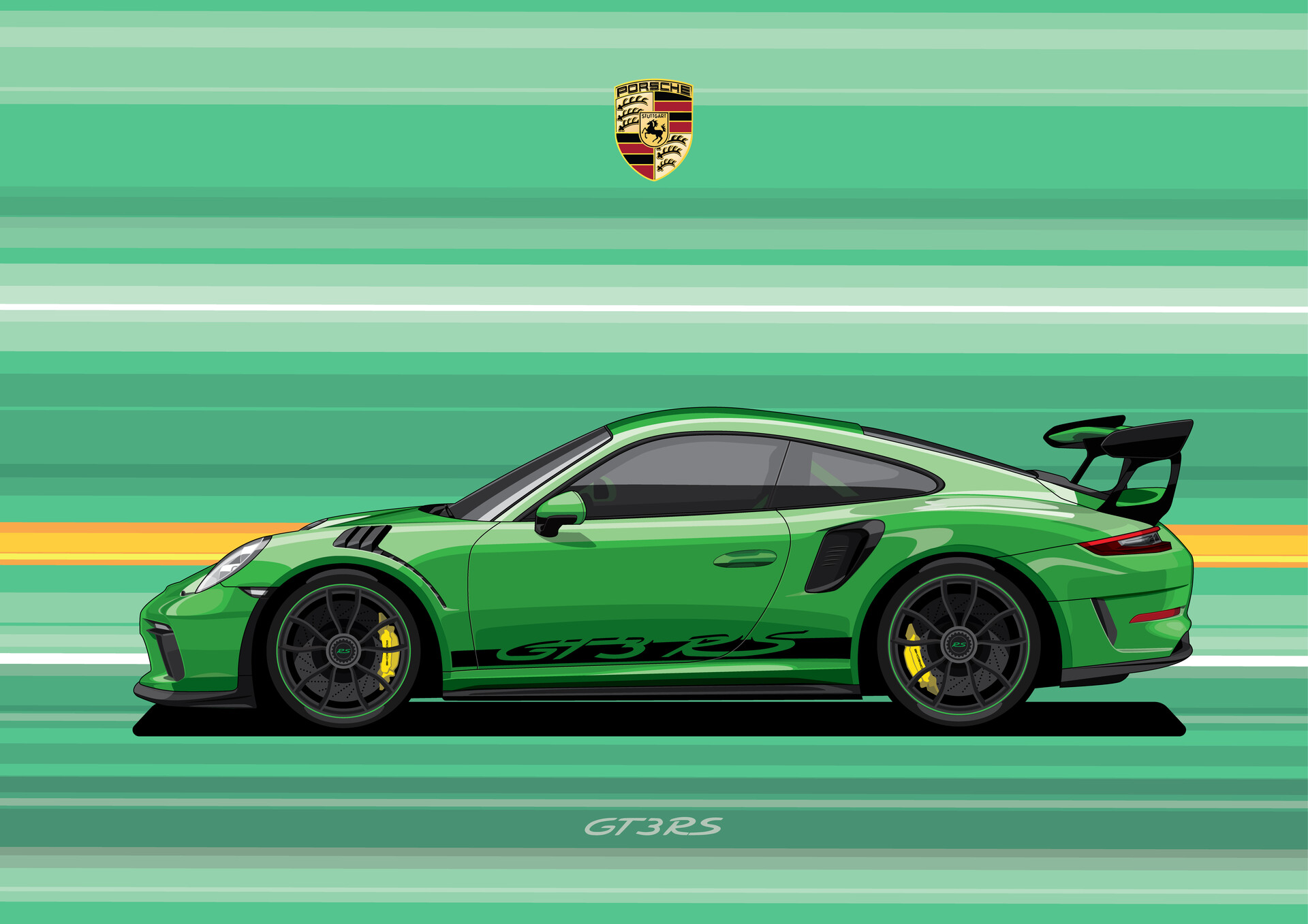 PORSCHE 911 GT3 RS TUTORIAL Create Vector With Adobe Illustrator
