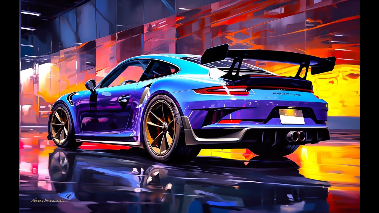 NO RESERVE PORSCHE 911 GT3 RS ARTWORK BY GREG STIRLING