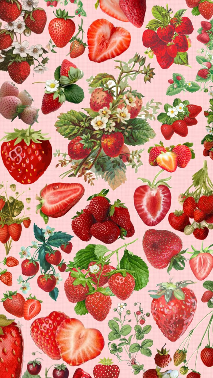 strawberry #strawberries #background #aesthetic #wallpaper #wallpaperaesthetic #strawberryaesthetic #lockscreen