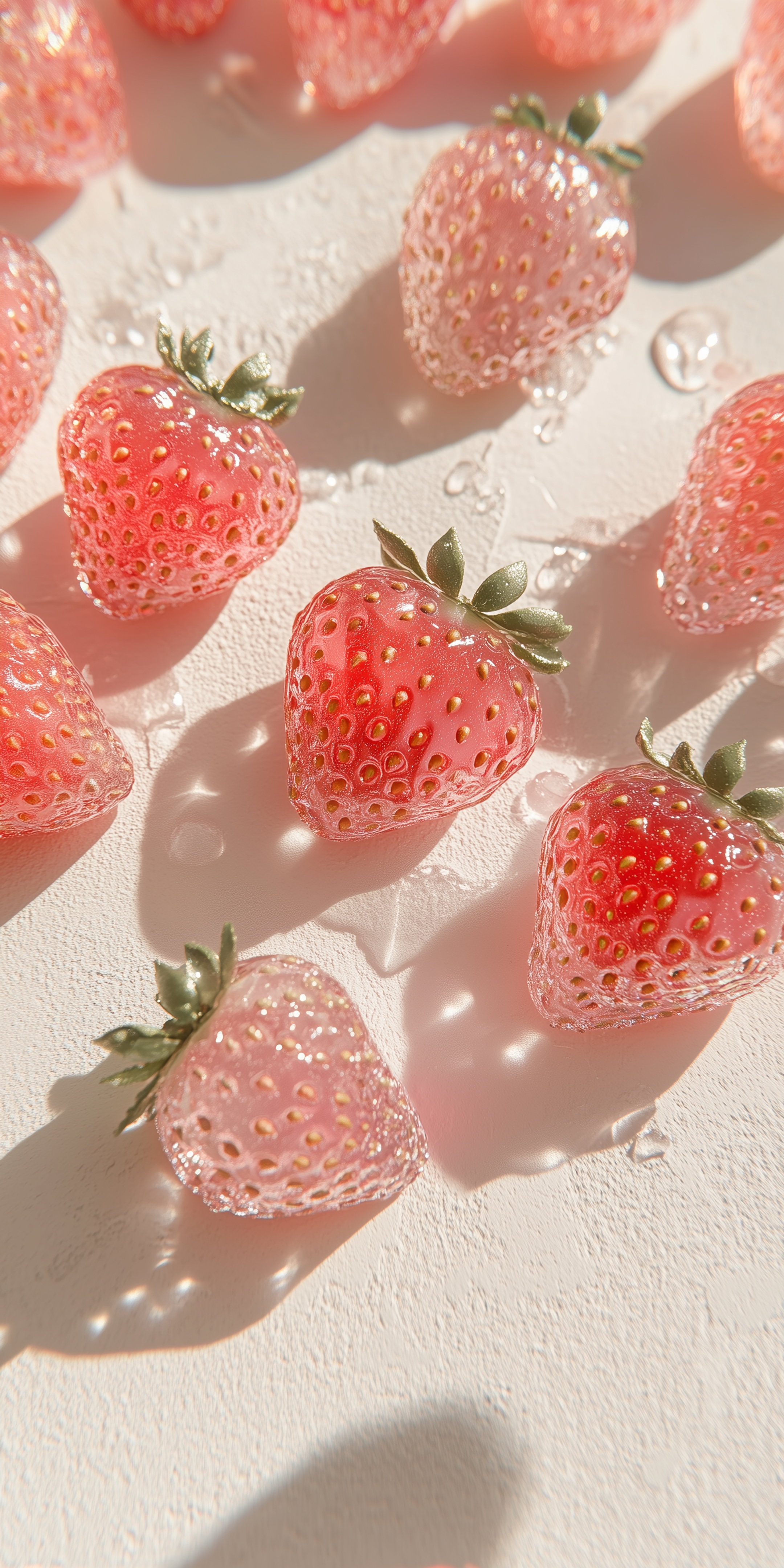 Sweet and Shiny Strawberries on Light Background Wallpaper [39d2ca0088de4d3aa264]