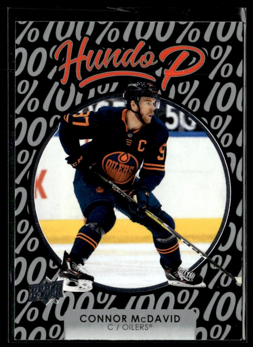 Logo Wallpaper Connor Mcdavid Third Jersey 2021 22 Upper Deck Hundo P Connor McDavid Edmonton Oilers #