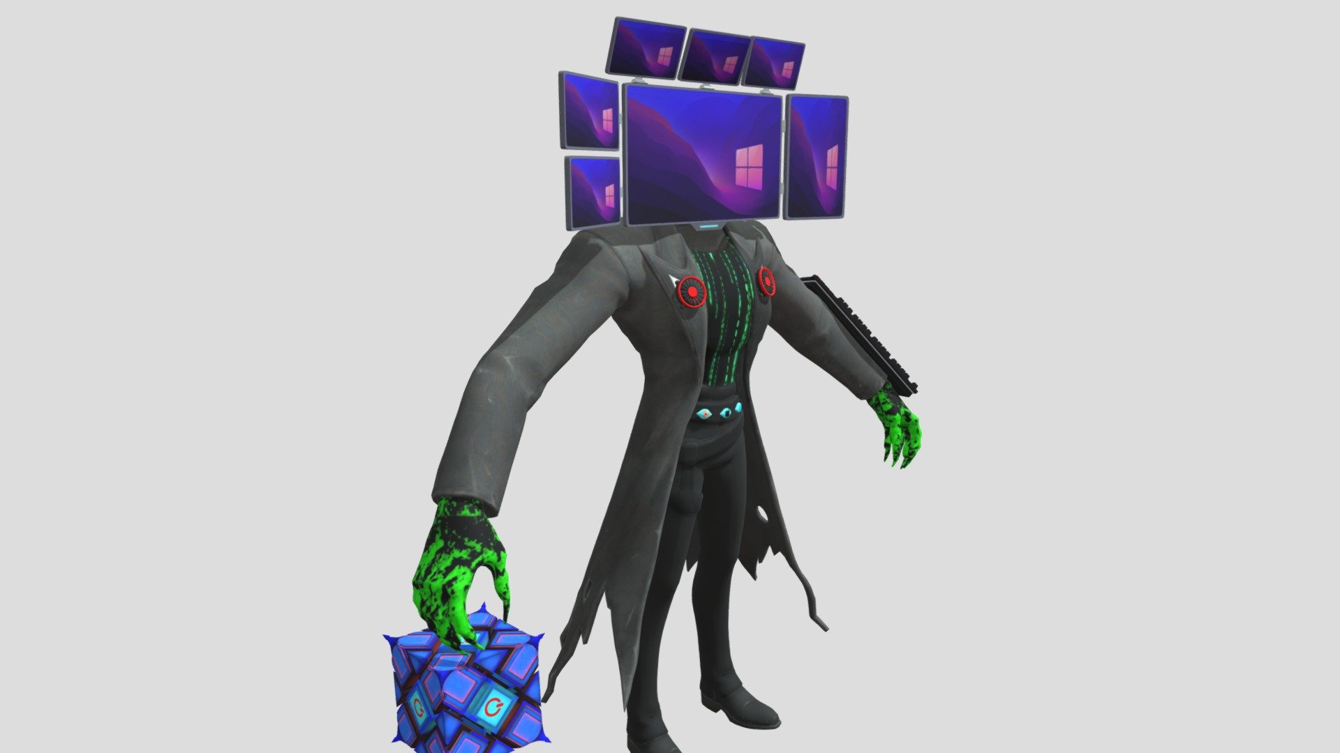 Titan Computer Man Free 3D model by j [234499c]