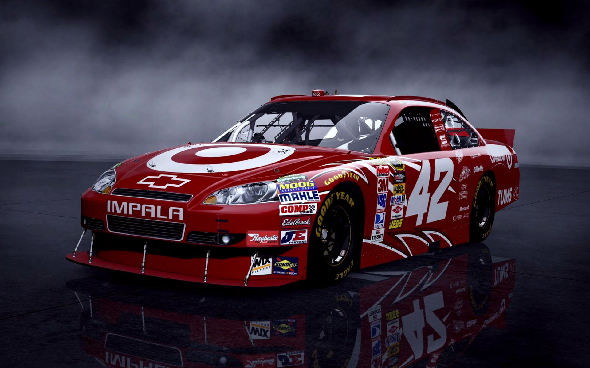 Red Car Chevrolet Nascar Wallpaper HD / Desktop and Mobile Background
