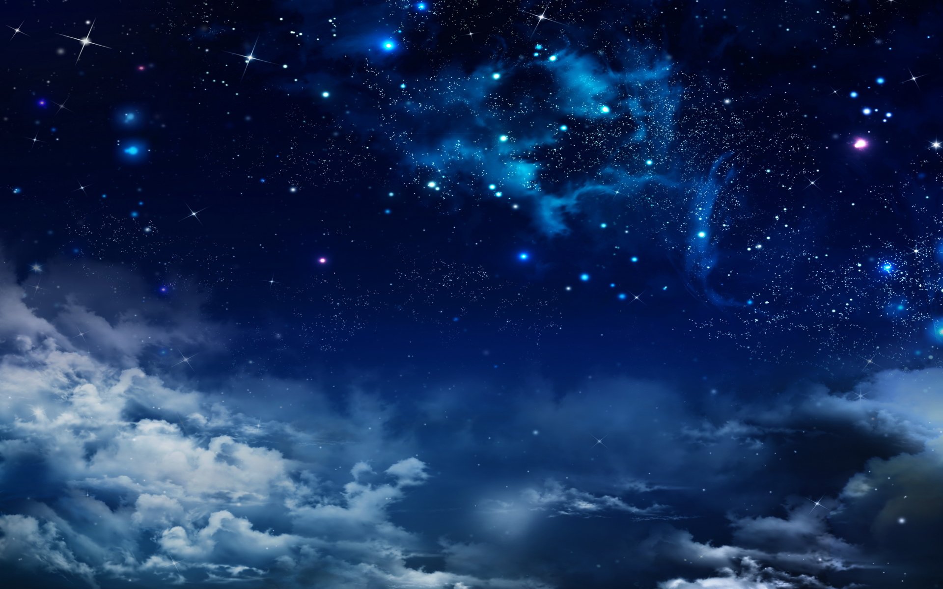 Starlit Serenity: Nature's HD Sky Wallpaper