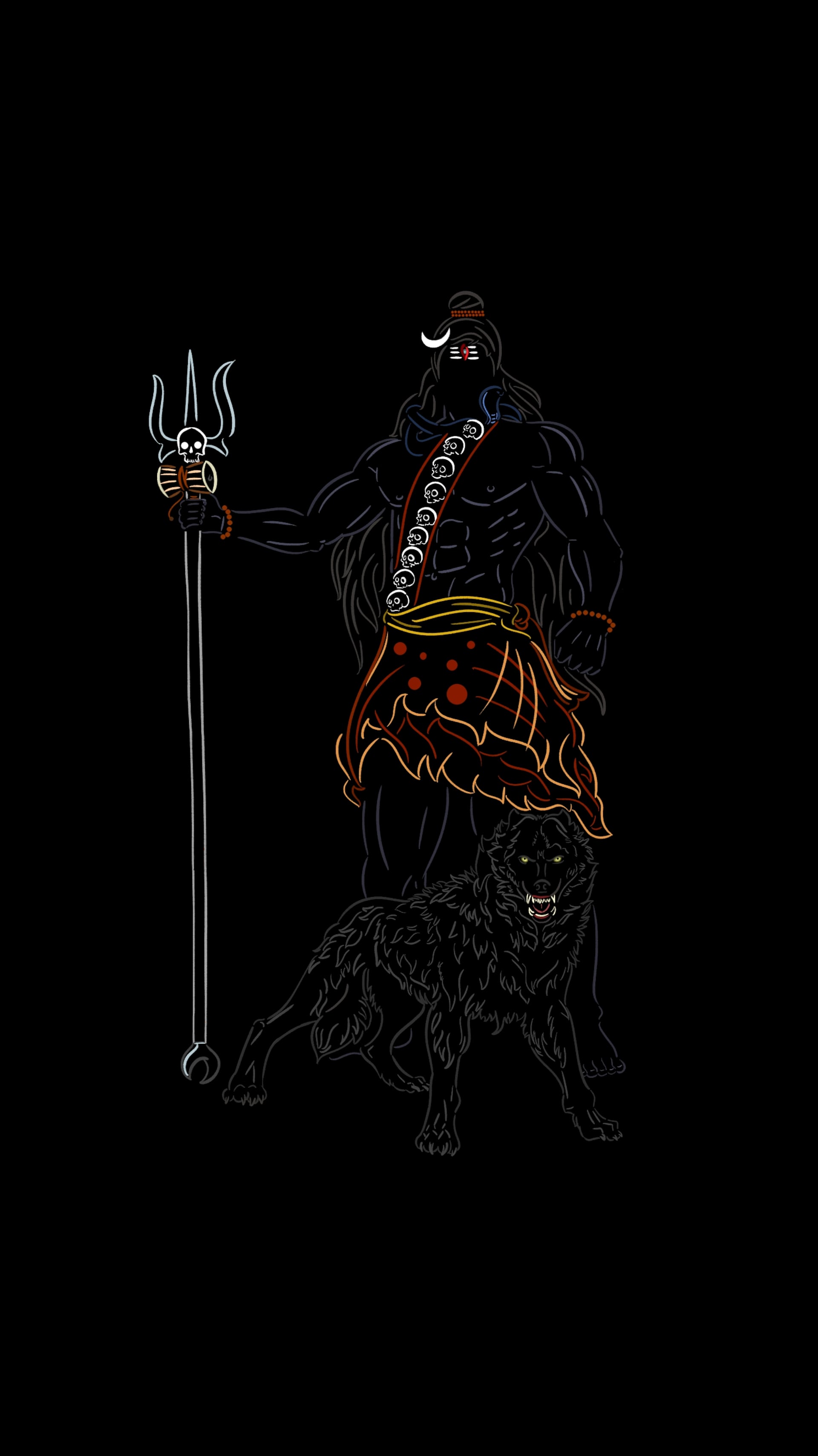 Kaal Bhairav (minimal wallpaper)