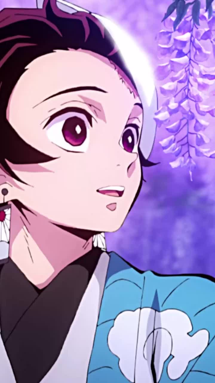 Tanjiro in a a Wisteria Forest (Demon Slayer) Mobile Live Wallpaper