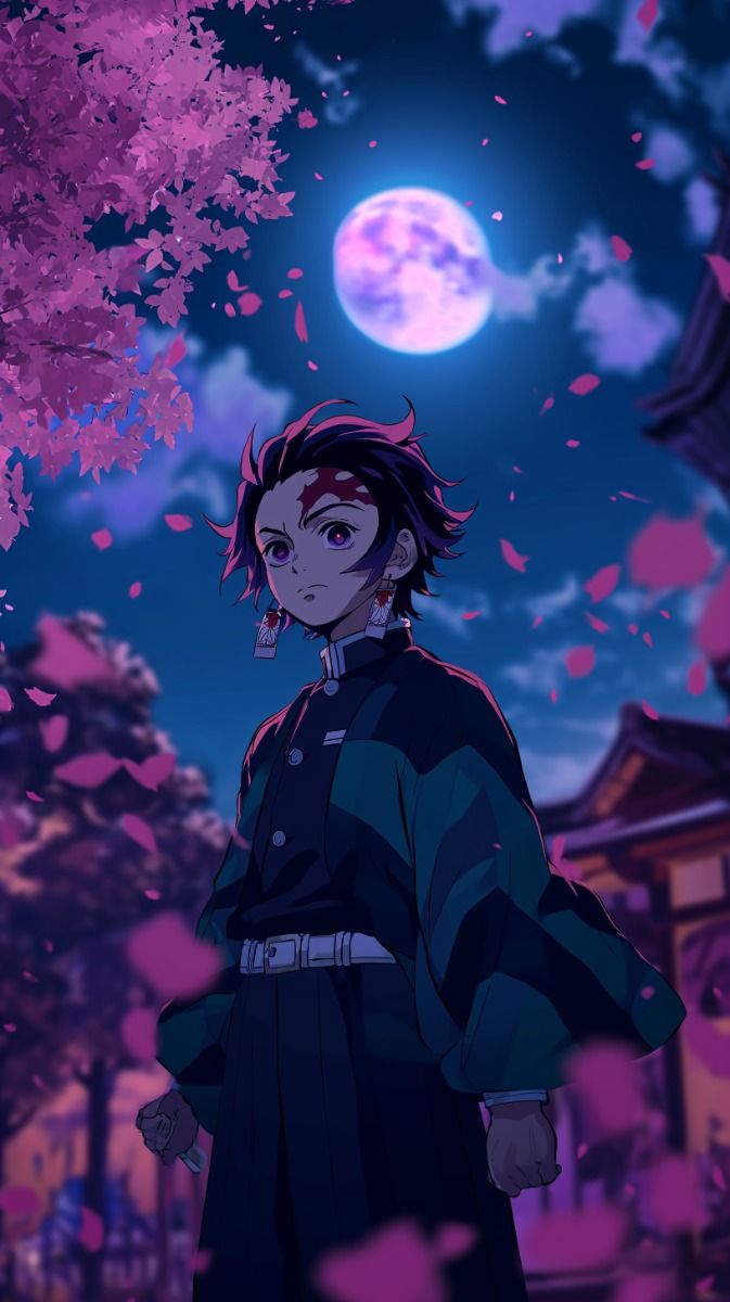 Ai Anime wallpaper. scene from demon slayer