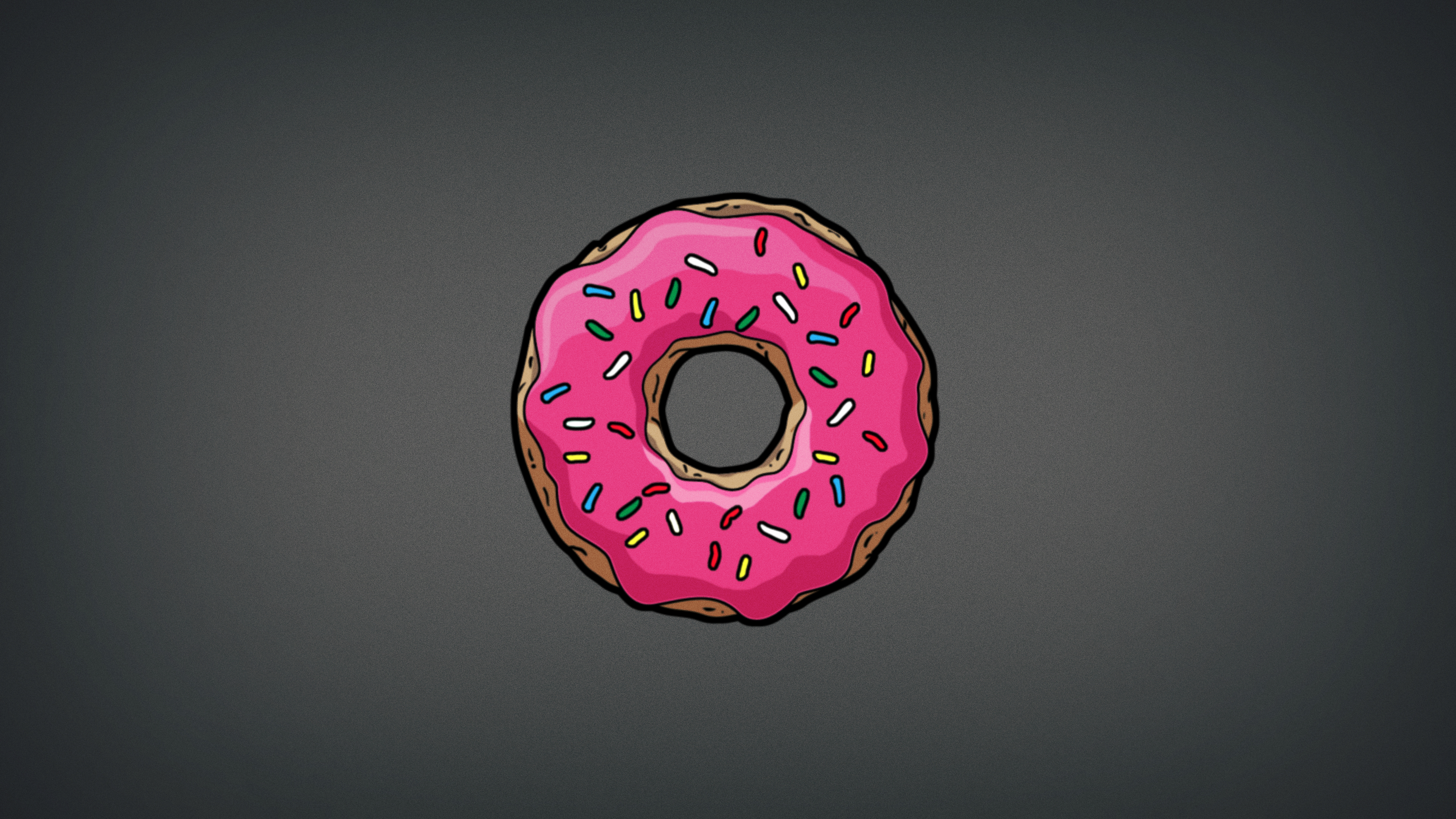 Wallpaper food, The simpsons, donuts, Homer for mobile and desktop, section минимализм, resolution 3840x2160