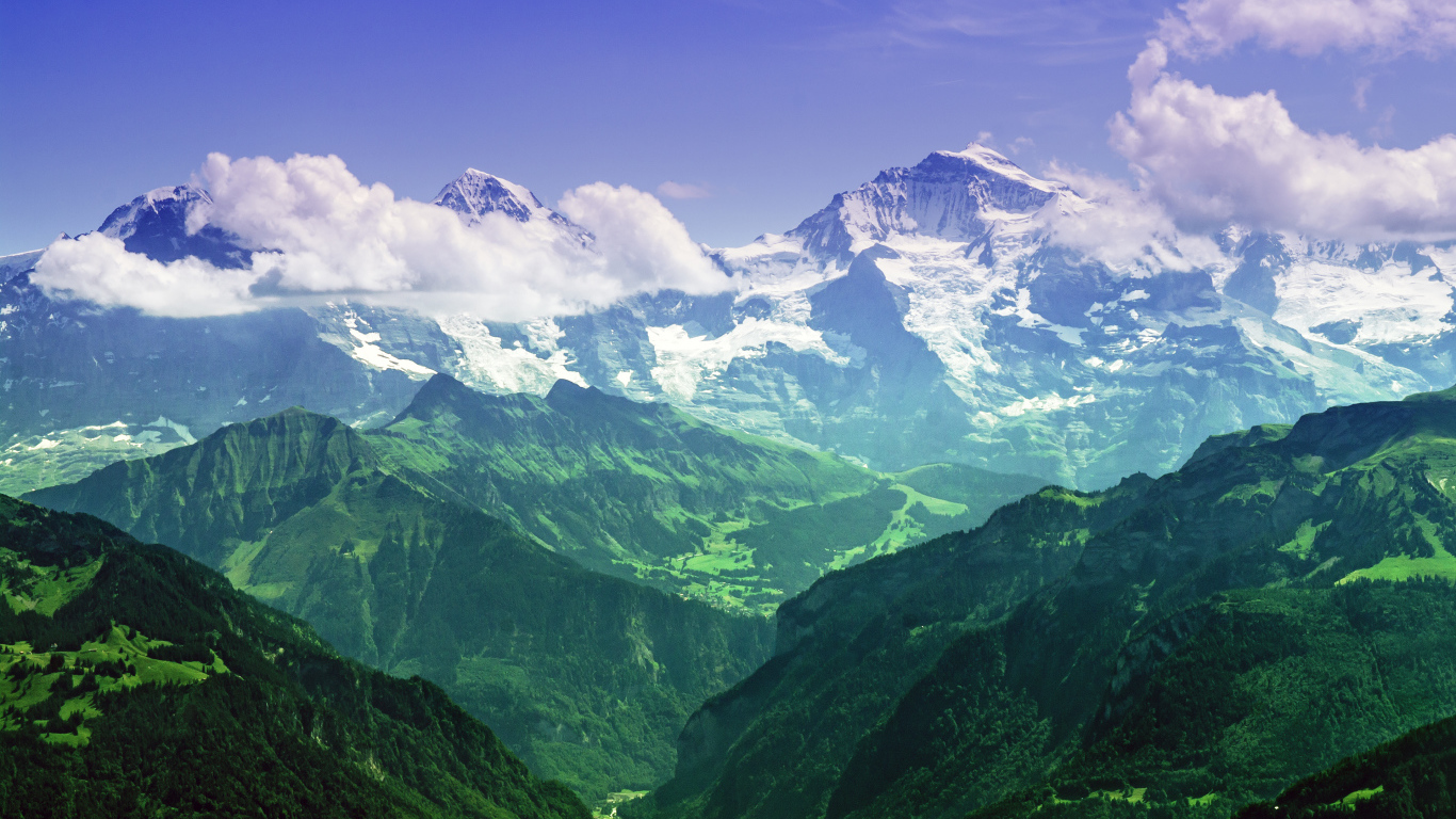 Bernese Alps, Switzerland Desktop wallpaper 1366x768