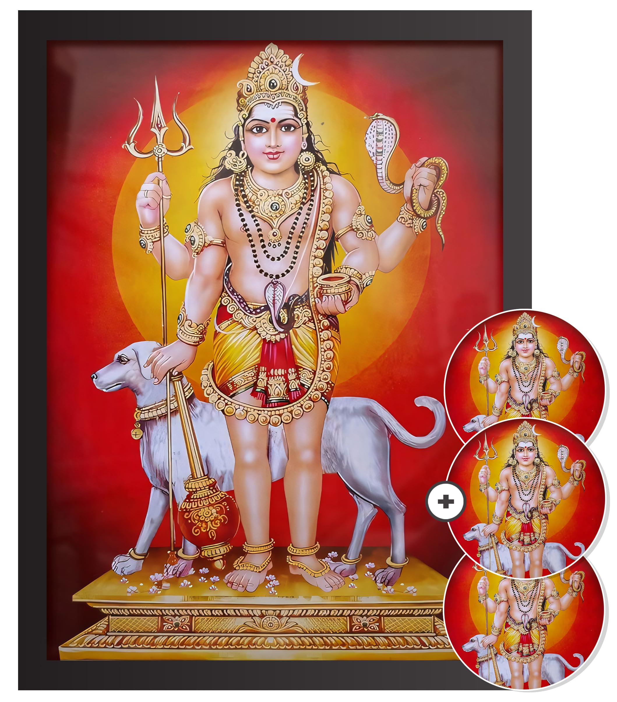Kala Bhairava Photo FramePcs Of Kala Bhairava Wall Sticker. Kala Bhairava Photo Kashi. Kalabhairava Photo Big Size Framed. Kaal Bhairav Photo