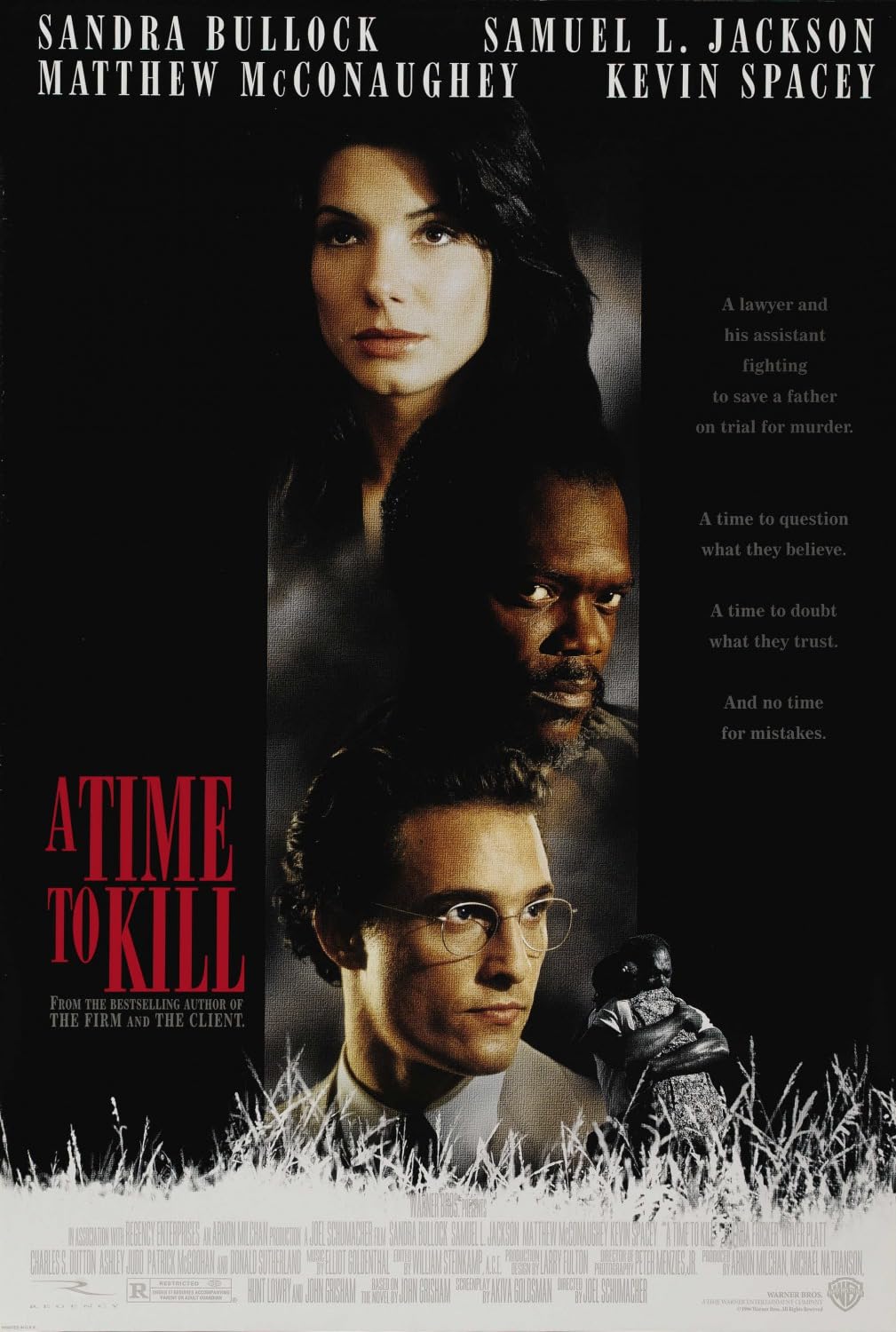 A TIME TO KILL Original Authentic Movie Poster 27x40 1 Sided McConaughey Bullock L. Jackson Spacey: Posters & Prints