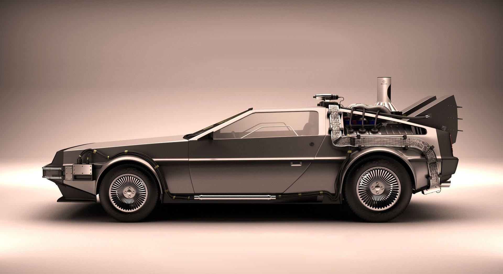 Download Classic Car DeLorean Time Machine Wallpaper