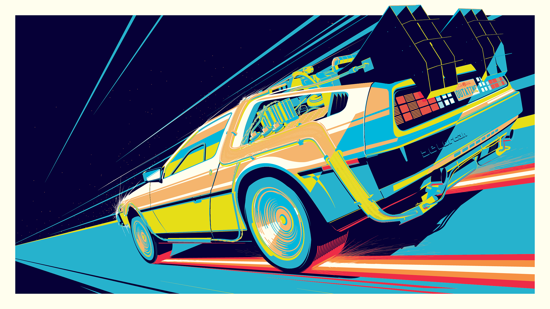 Back to the Future HD: Iconic DeLorean Time Machine Wallpaper