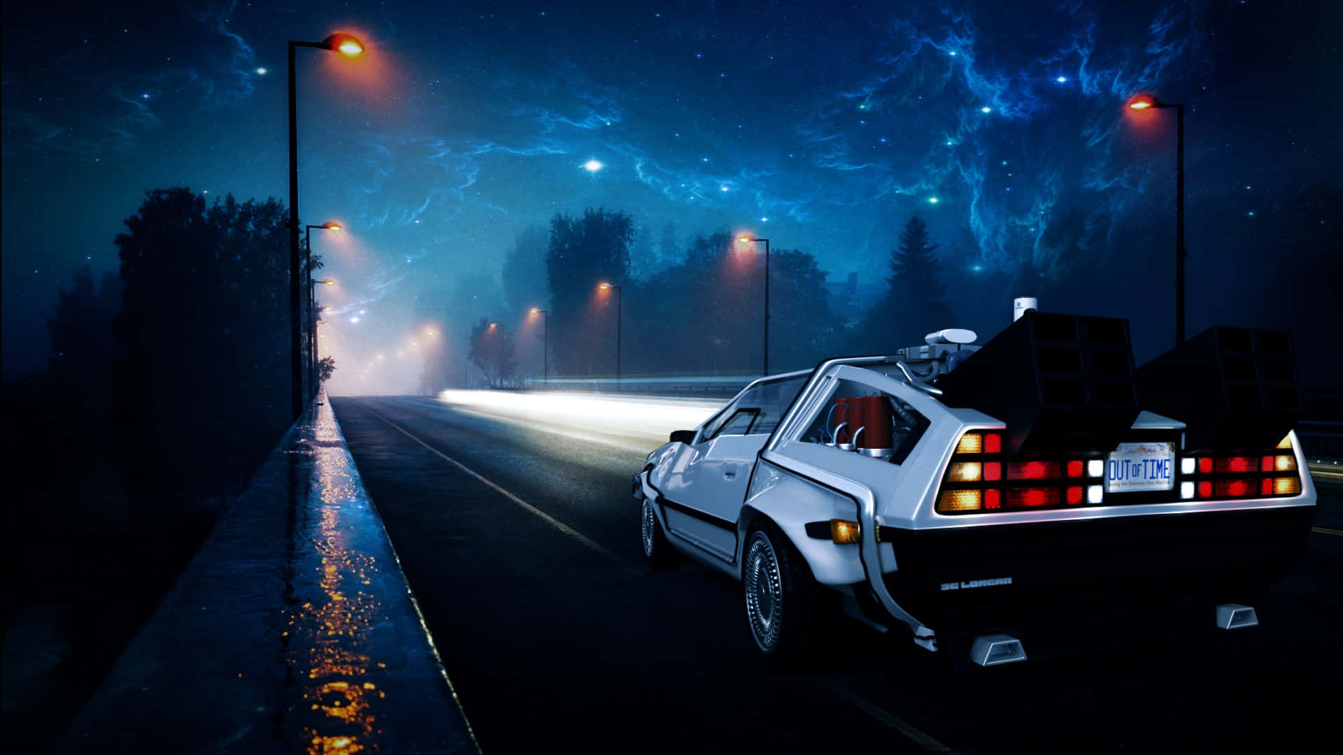 Download Back To The Future Delorean Time Travel Desktop Wallpaper