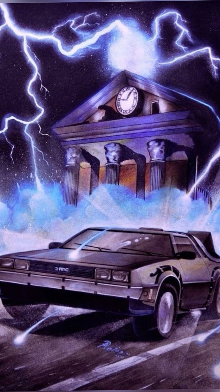 The Time Machine, DeLorean and the clock tower