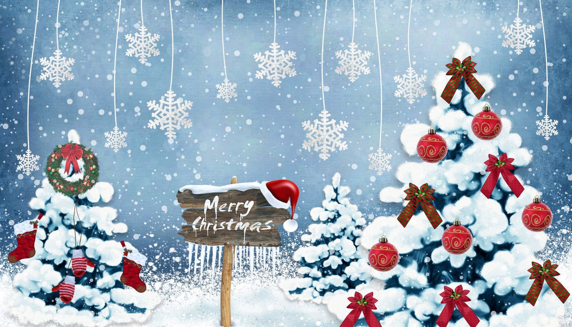 Download Festive and Cool Christmas Wallpaper