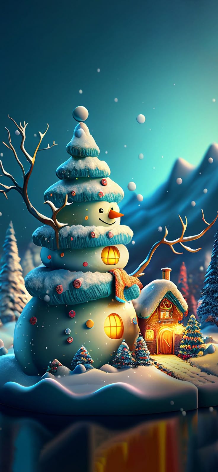 Snowy Christmas Tree