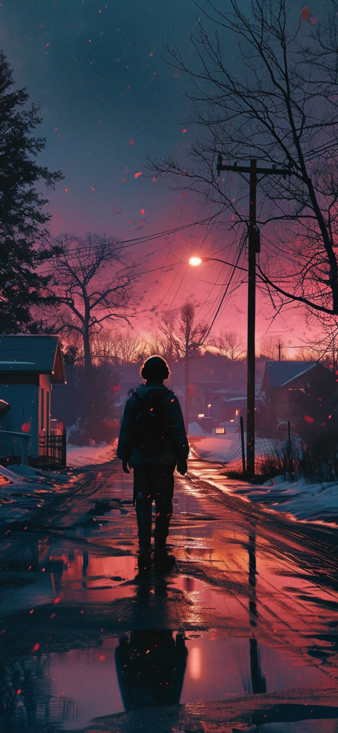 Stranger Things Dark Sunset Wallpaper Phone Wallpaper