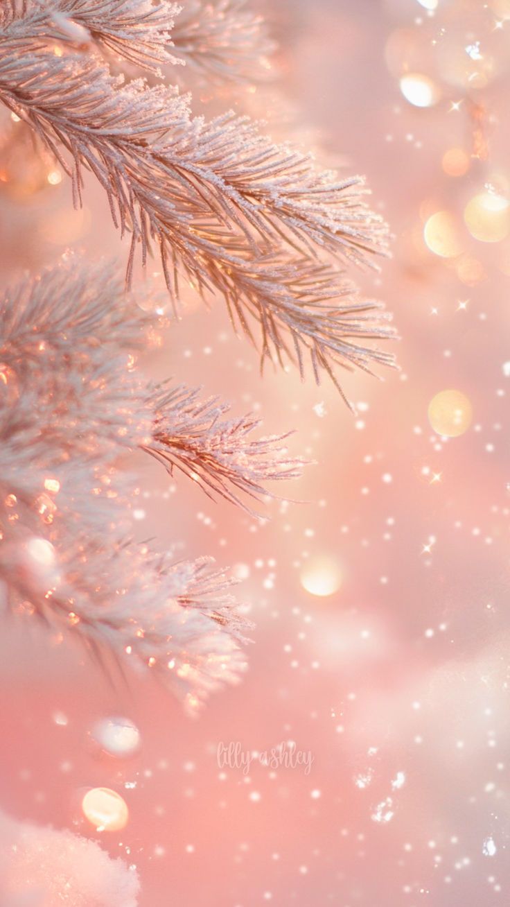 Elegant Blush Pink Aesthetic Winter Phone Wallpaper ❄️✨ Free for iPhone!