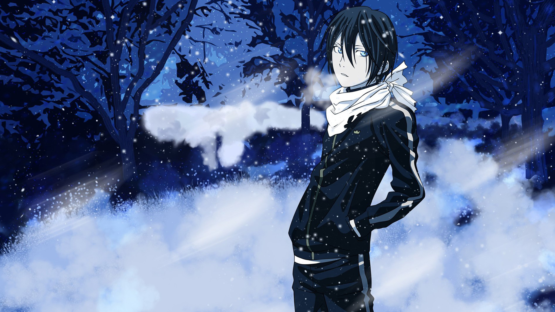 Wallpaper anime, snow., Yato, Noragami for mobile and desktop, section прочее, resolution 1920x1080