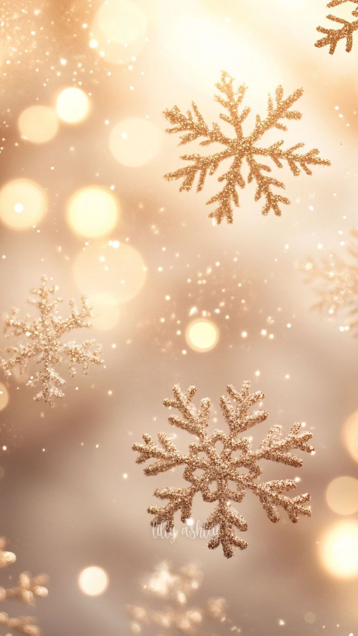 Free Winter Phone Wallpaper: Glittering Snowflakes Collection