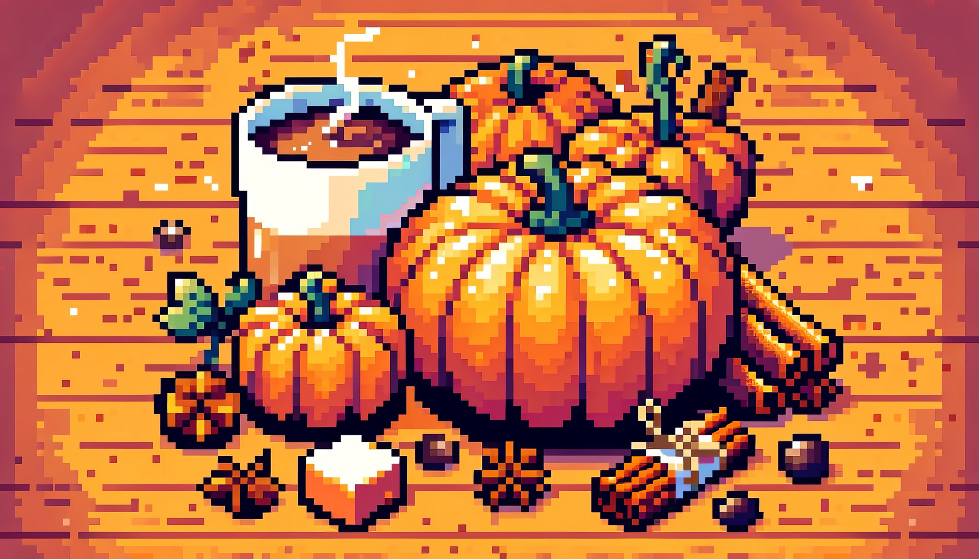 Pixel Art Pumpkin Spice