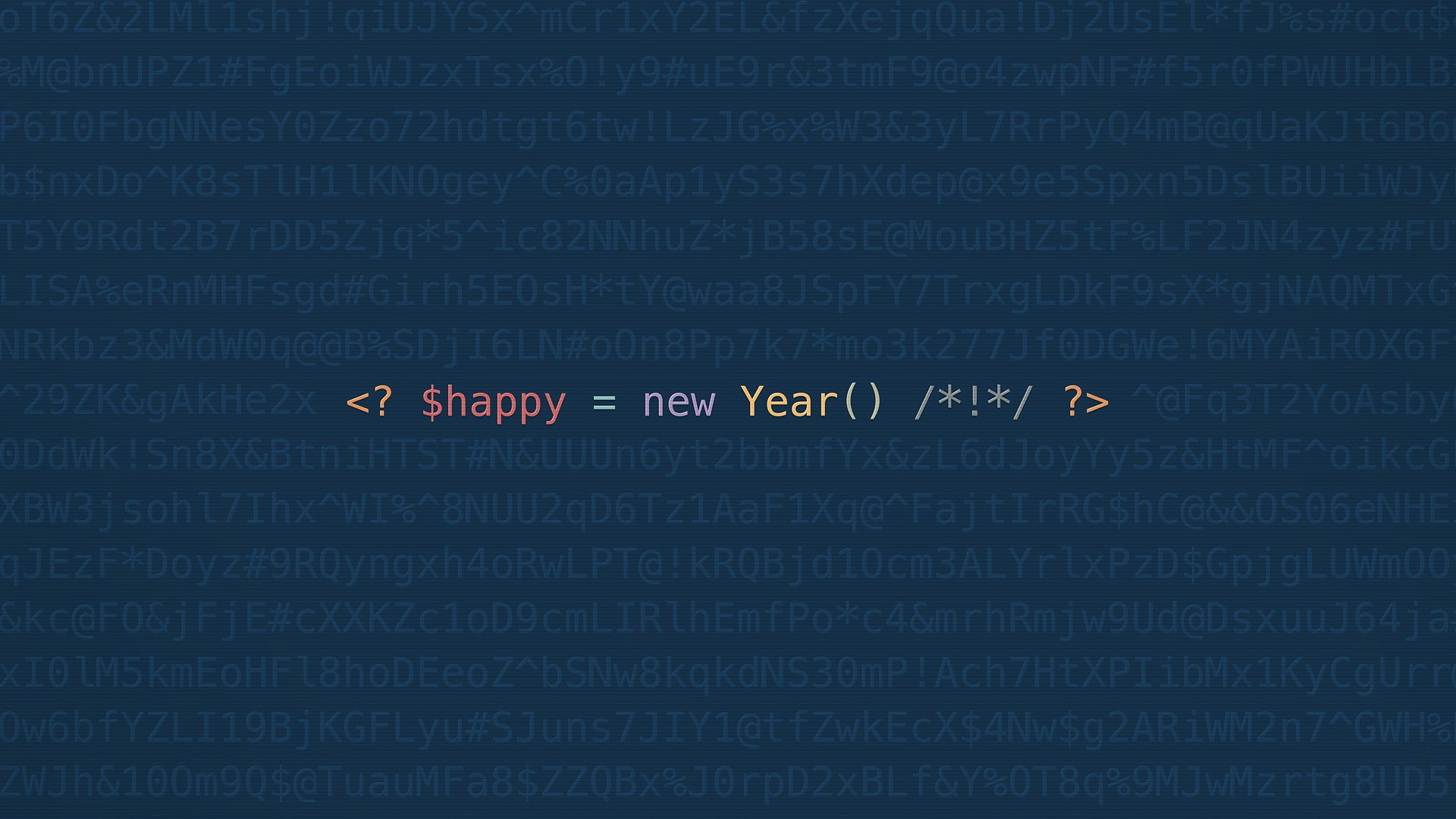 Wallpaper minimalism, code, Happy New year, happy new yaer, Geek, programming, programing, codding for mobile and desktop, section минимализм, resolution 1920x1080