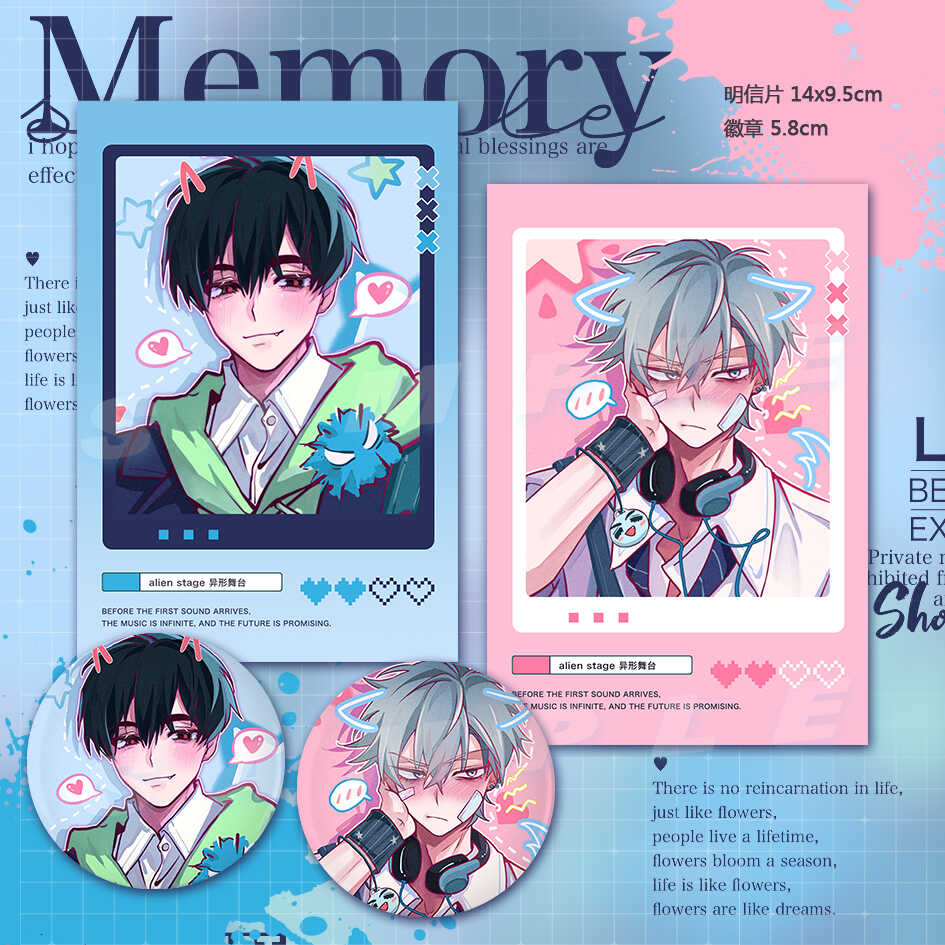 Alien Stage Till Ivan Anime Tinplate Badge Emblem Postcard Cospaly Cartoon Gift