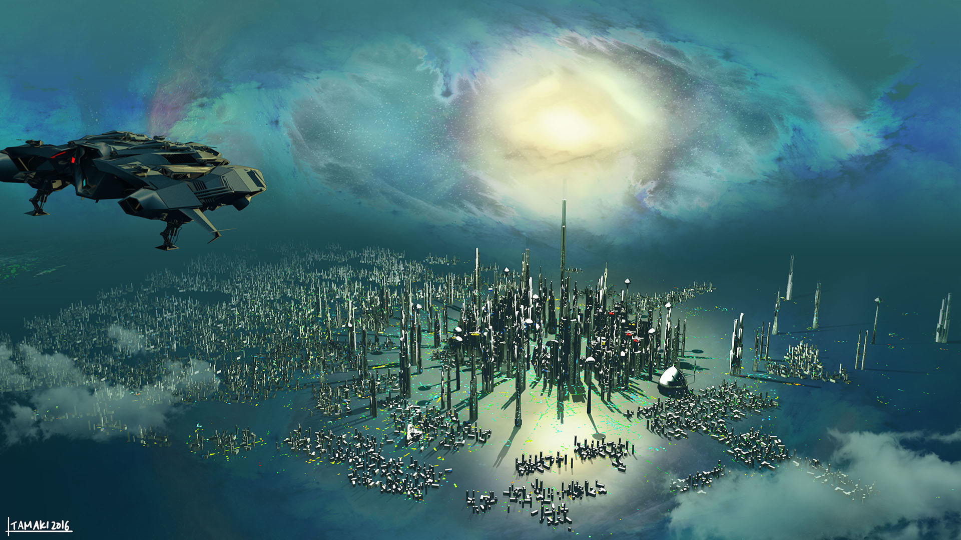 Alien City on Water