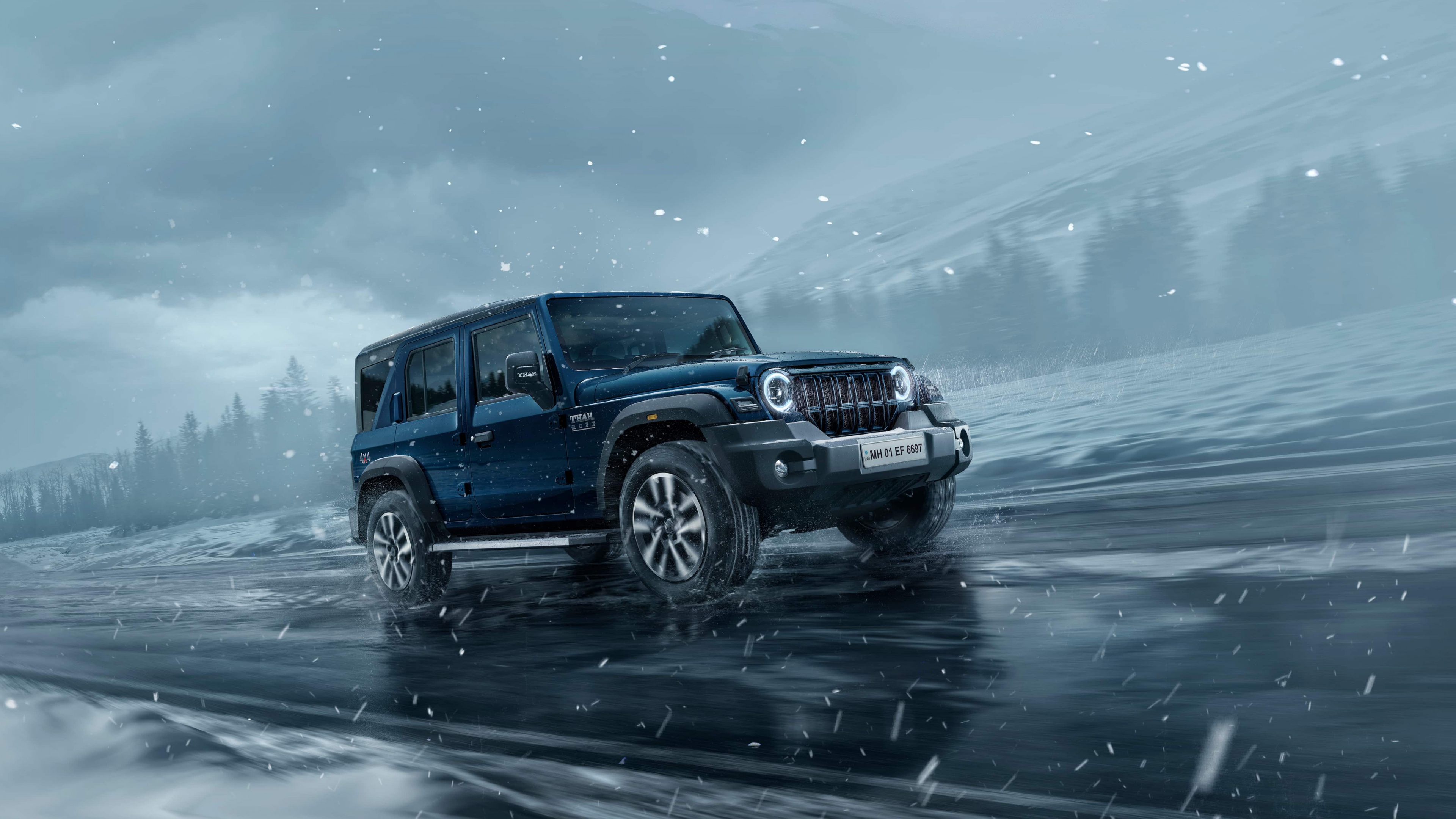 Mahindra Thar Roxx Wallpaper 4K, 2024, Off Road SUV, 5K