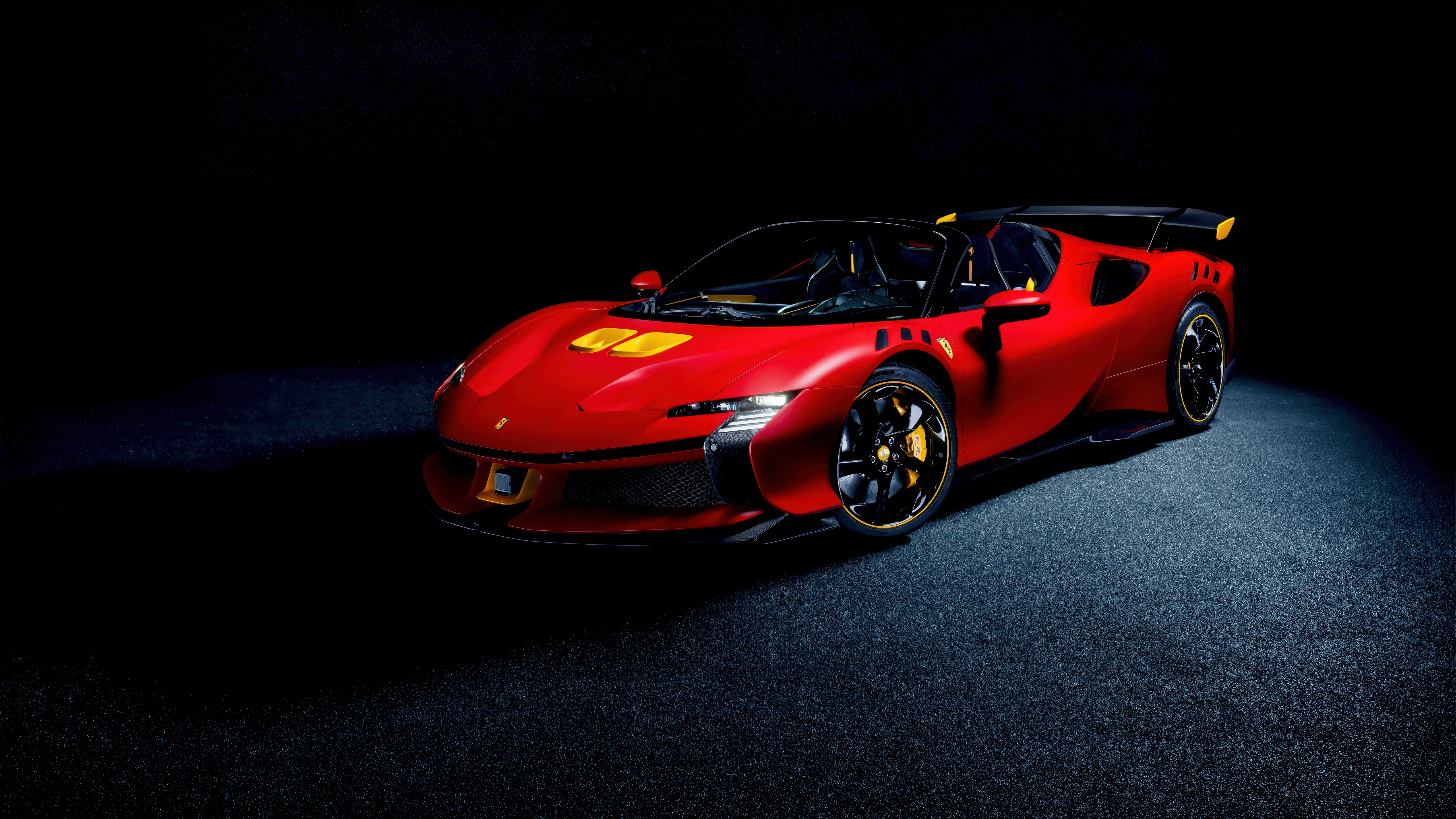 Red Wallpaper 4K, Ferrari SF90 XX Spider