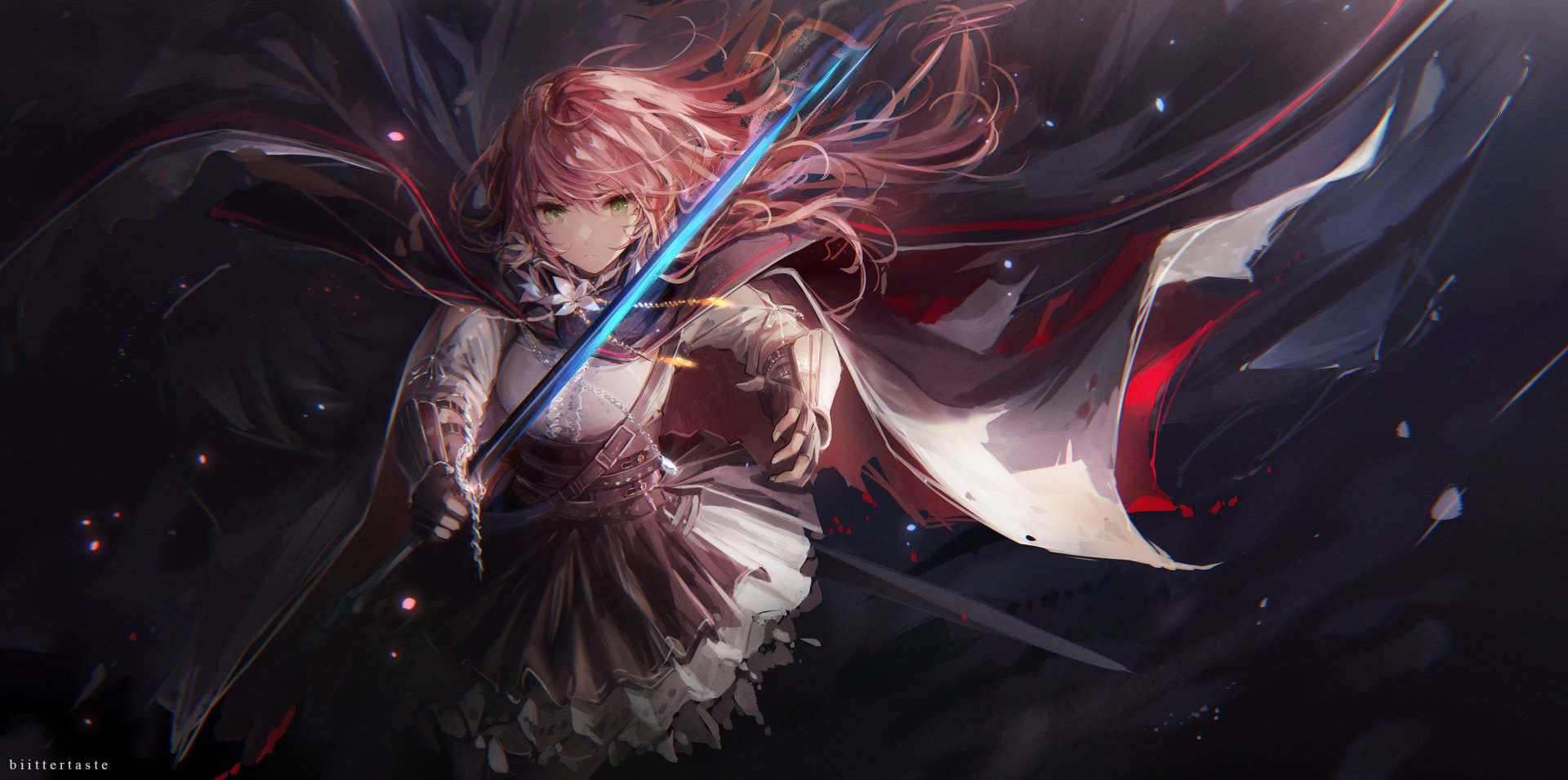 Radiant Pink Haired Anime Girl HD Wallpaper