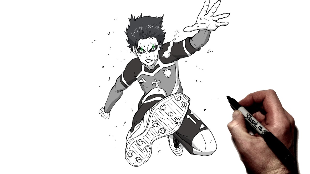 How To Draw Isagi 2 Gun Volley. Step By Step