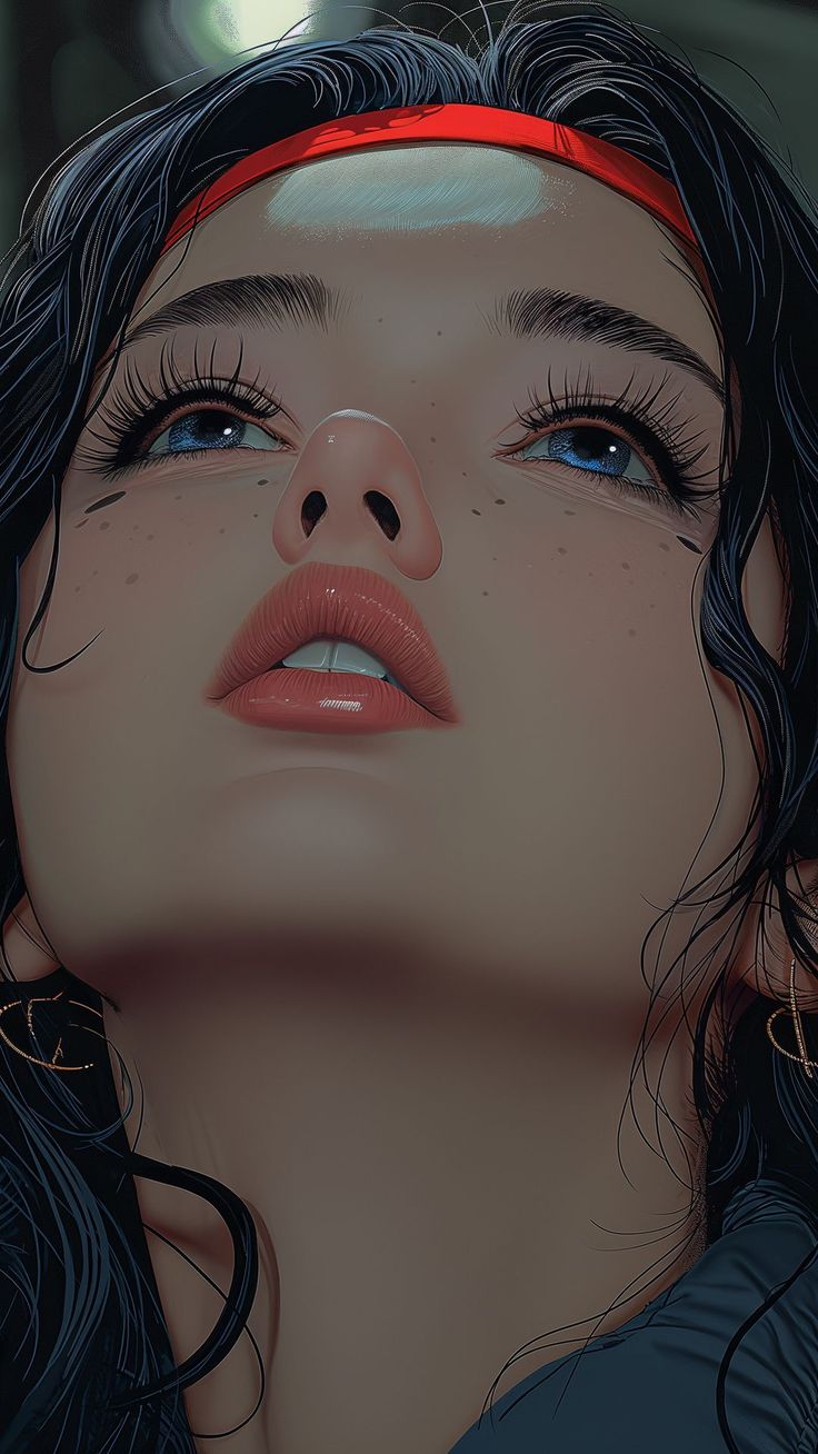 Wallpaper girl, look, lips, art, ai, AI 4K by narutosecrets. Download wallpaper girl, look, lips, art, ai for free
