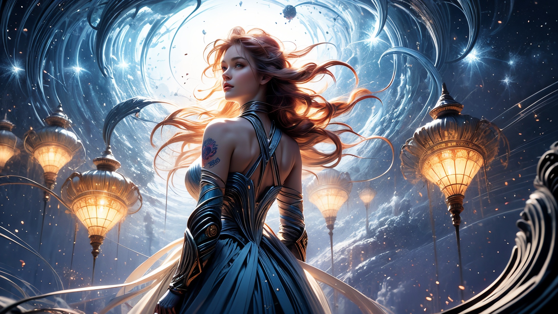 Wallpaper girl, fantasy, AI Art for mobile and desktop, section ии арт, resolution 1920x1080