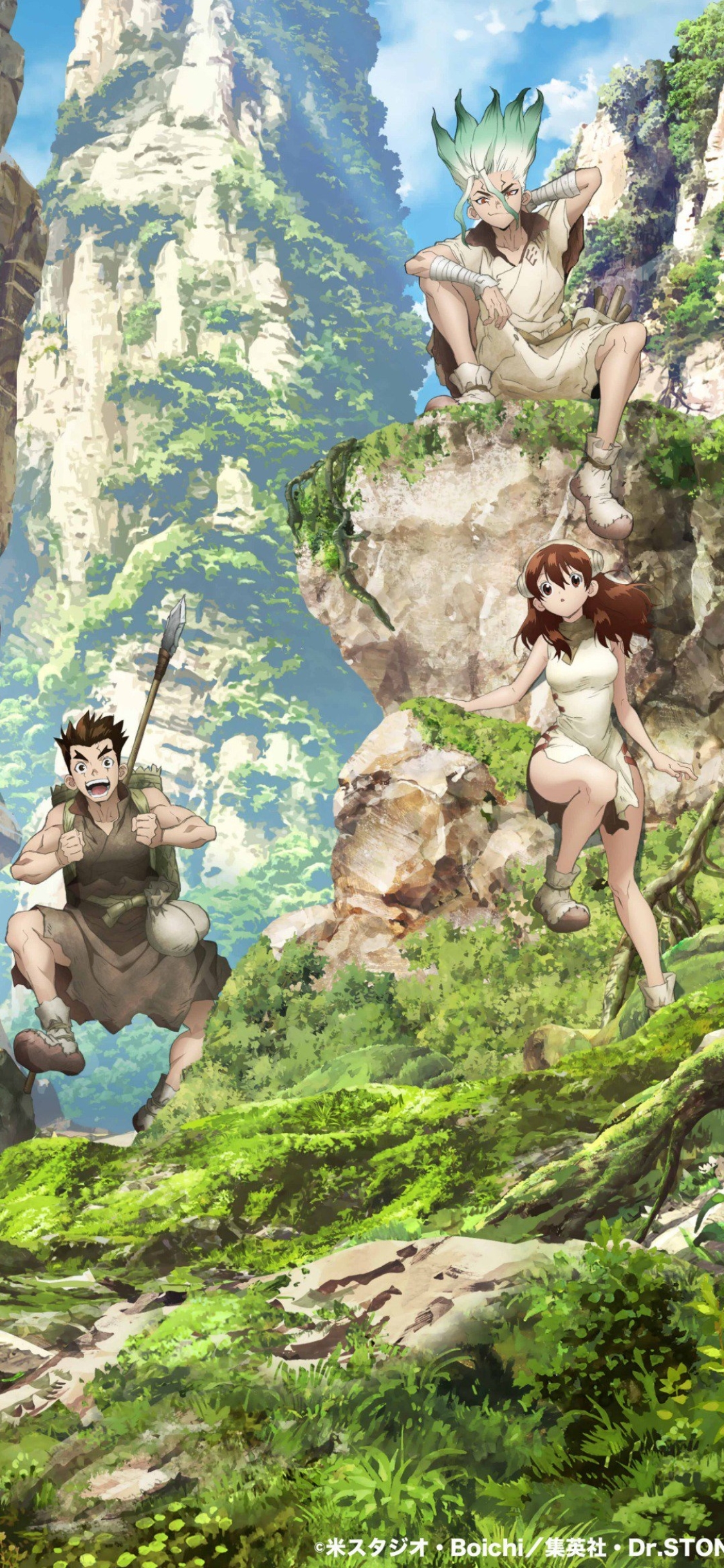 Phone wallpaper: Senku Ishigami, Dr Stone, Anime, Taiju Oki, Yuzuriha Ogawa 1413954