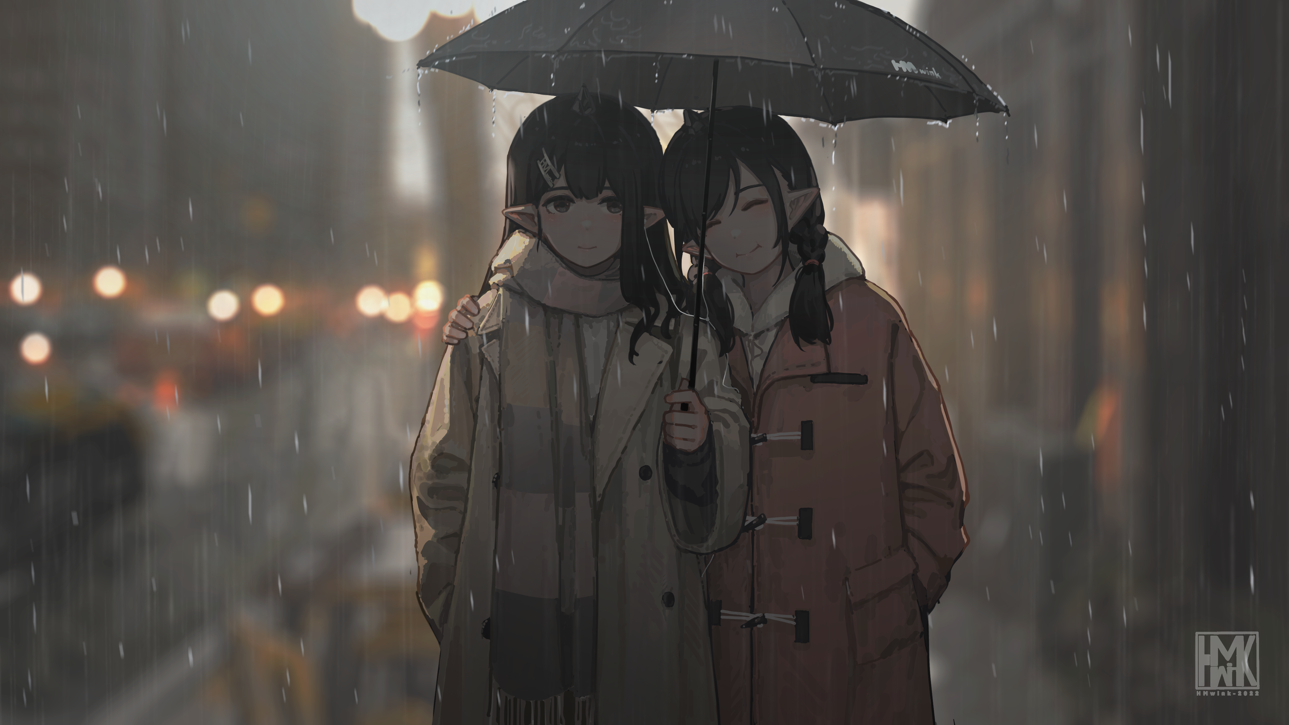 Download Umbrella Rain Anime Girl Anime Girl Rain Anime 4k Ultra HD Wallpaper by 花铭