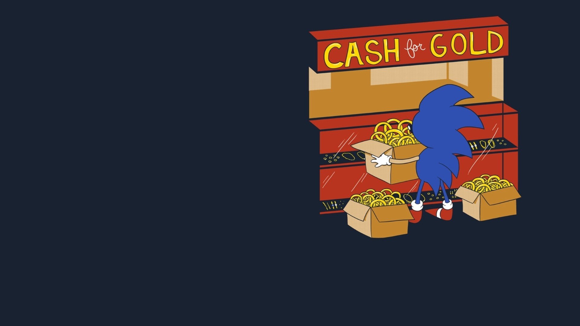 Sonic the Hedgehog, Minimalism Wallpaper HD / Desktop and Mobile Background