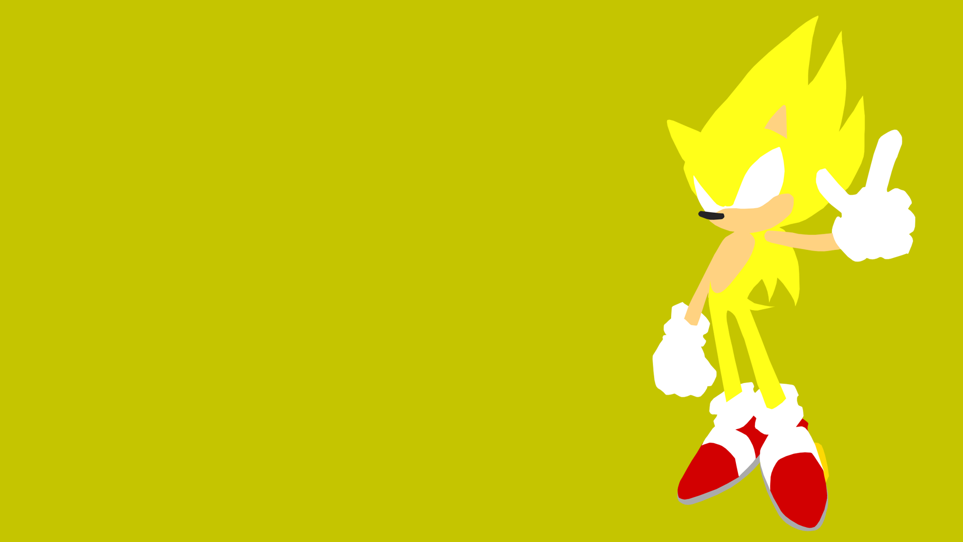 Another minimalist artwork, this time of Super Sonic