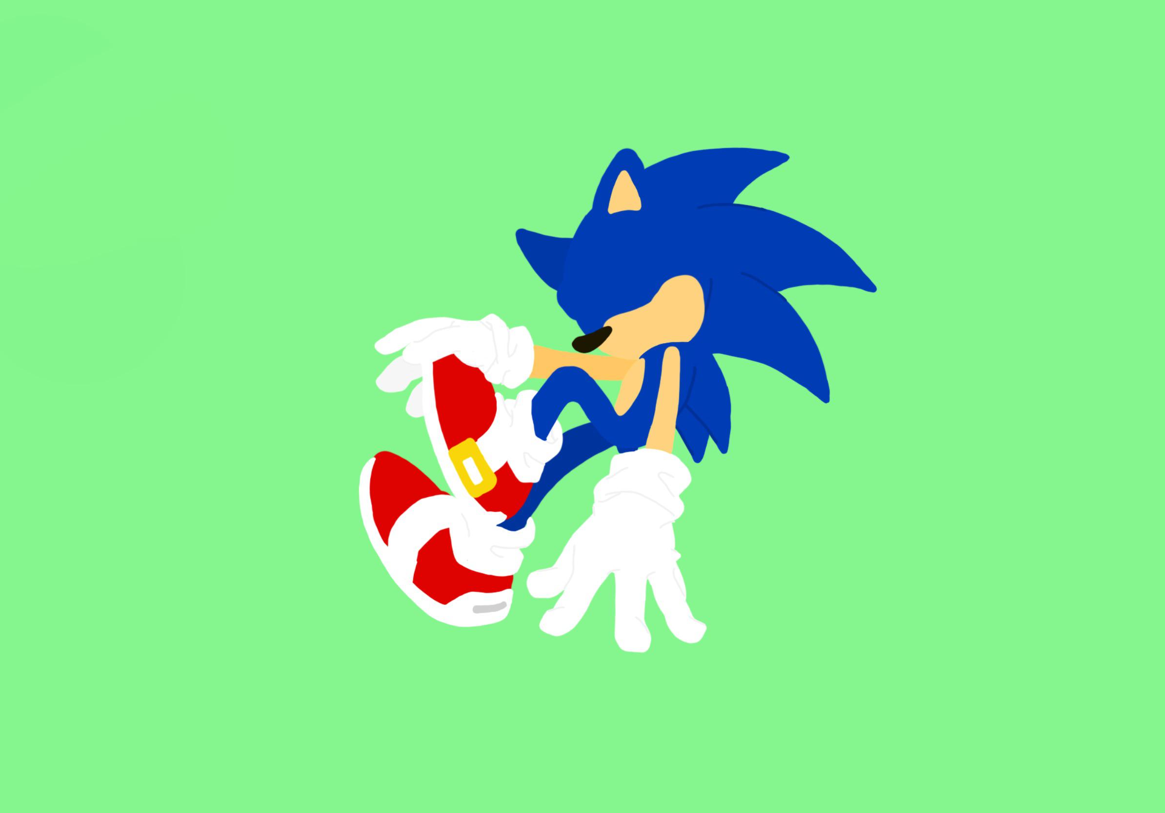 Minimalist Sonic fanart