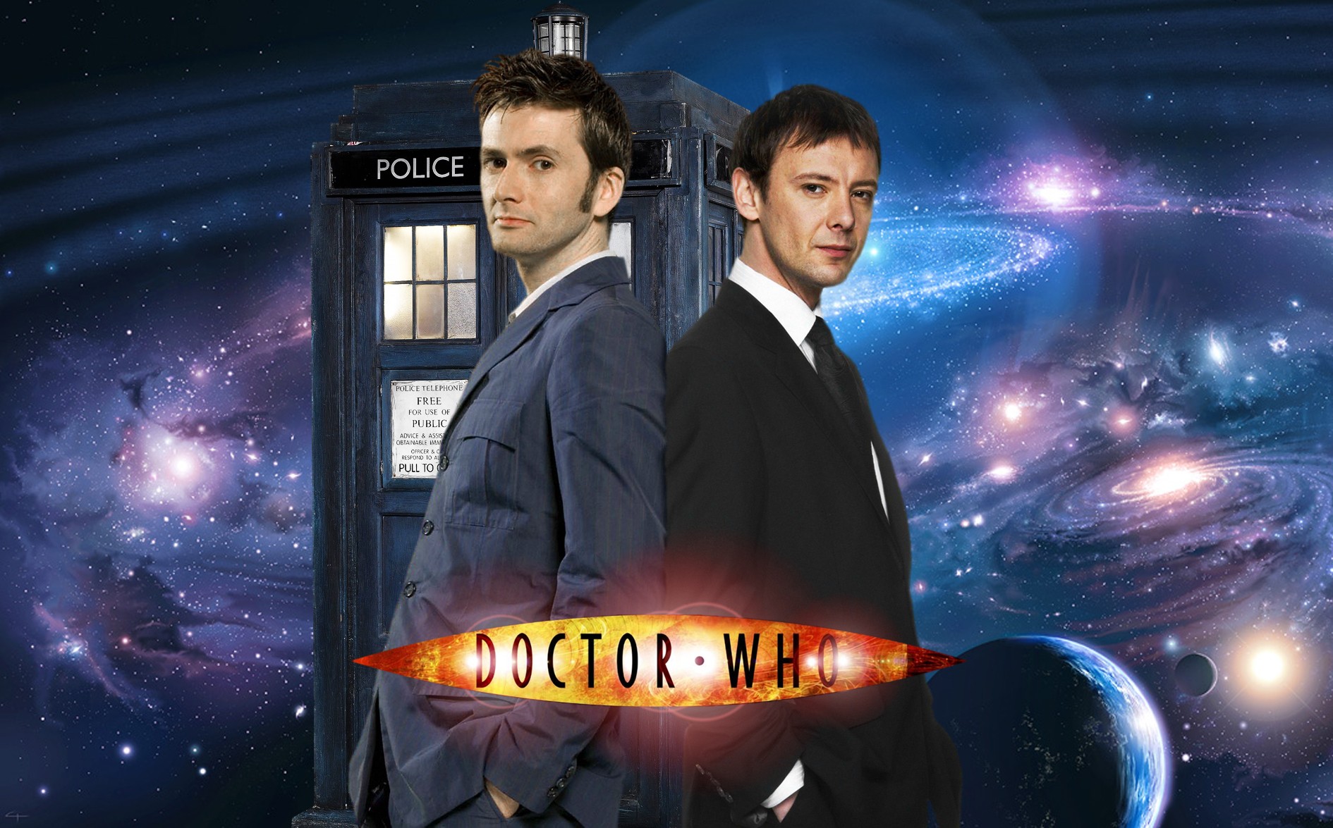 Doctor Who, The Doctor, TARDIS, The Master, David Tennant, John Simm, Tenth Doctor Wallpaper HD / Desktop and Mobile Background