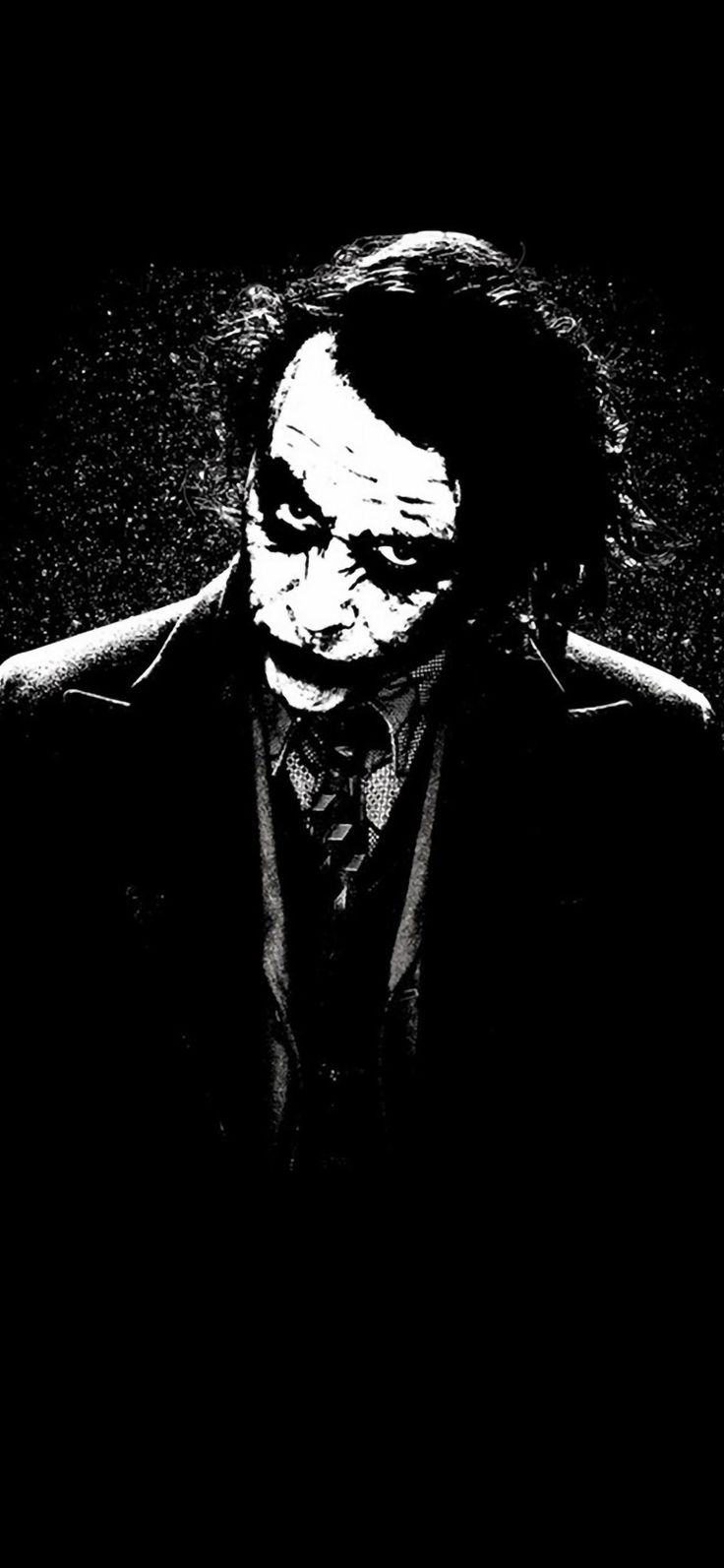 The Joker Batman Black White Painting Art iPhone Wallpaper