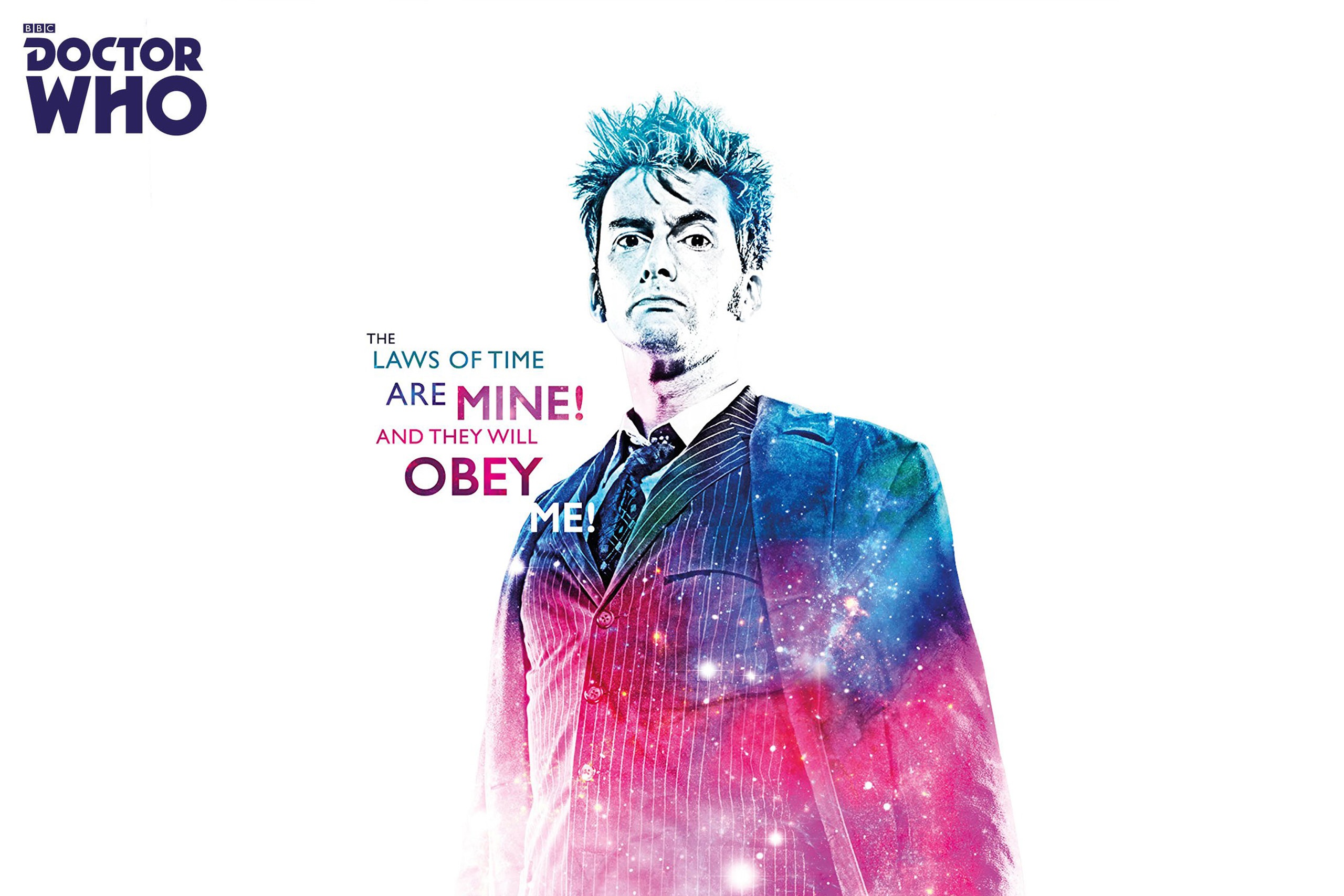 Wallpaper look, white background, male, Doctor Who, Doctor Who, David Tennant, David Tennant, Tenth Doctor for mobile and desktop, section фильмы, resolution 2560x1707