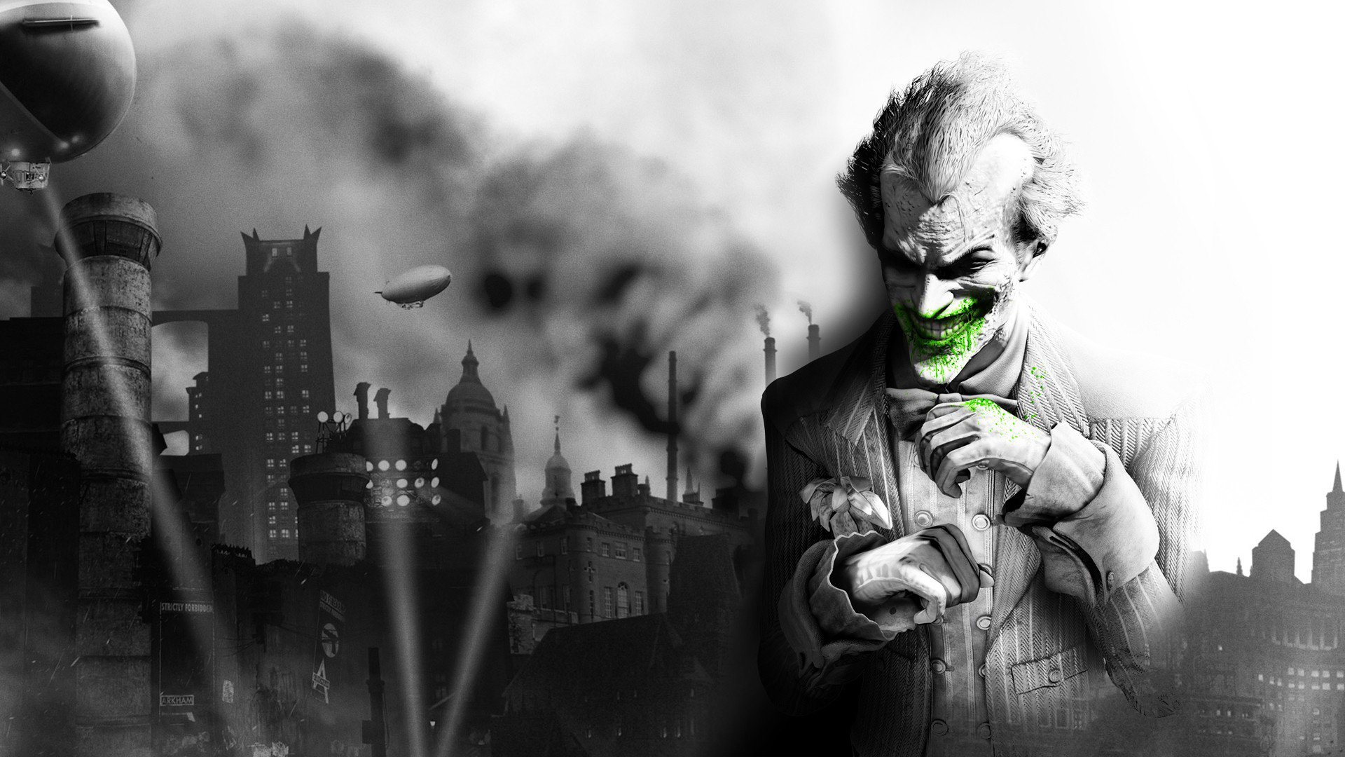 Joker Unleashed: HD Batman Arkham City Video Game Wallpaper